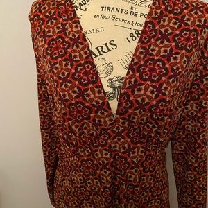 A-line dress w/plunging neckline